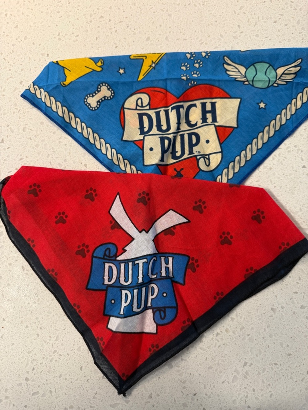 Dutch Bros Dutch Pup Blue and Red Dog Bandanas